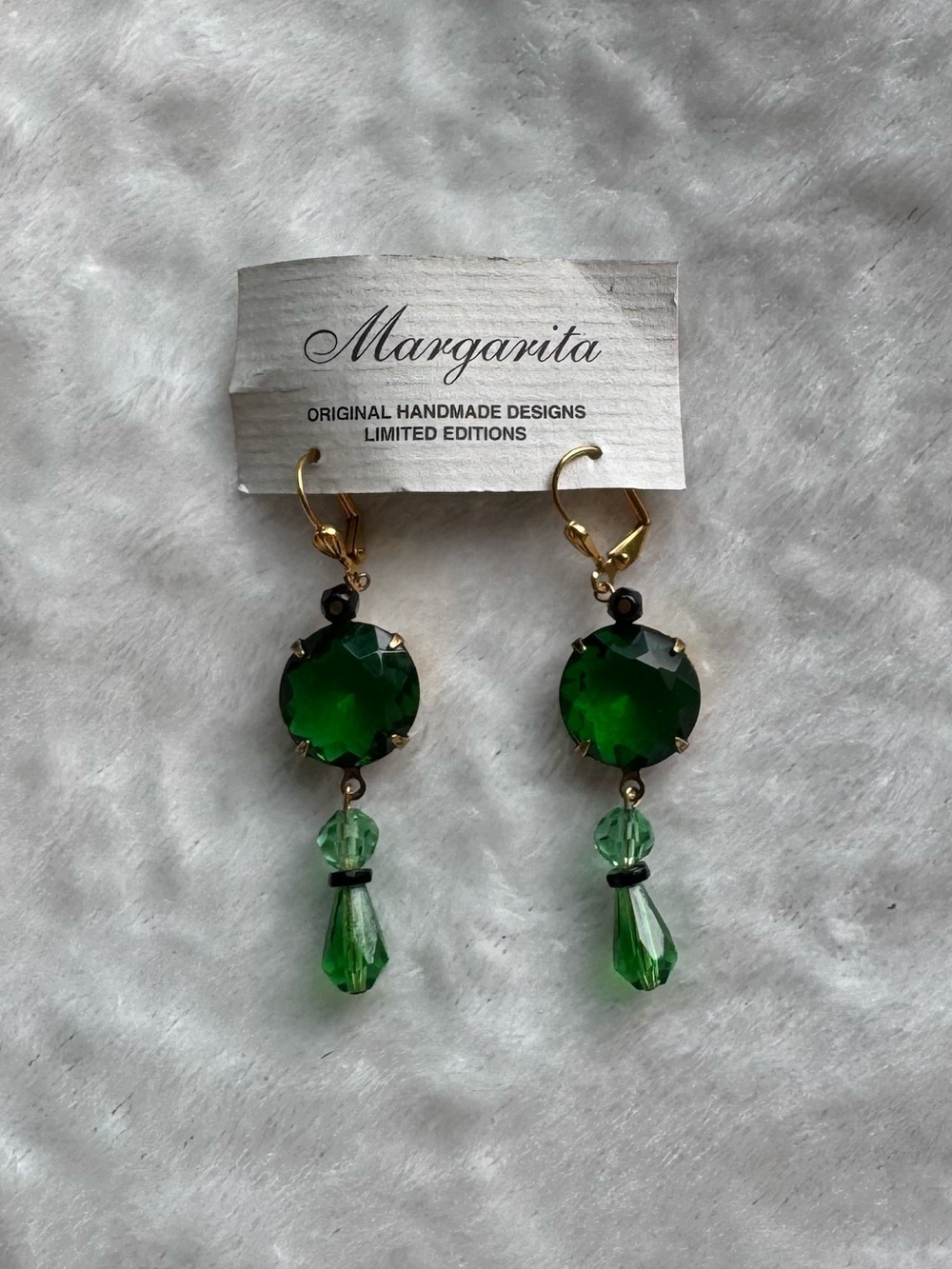 Green crystal drop earring’s